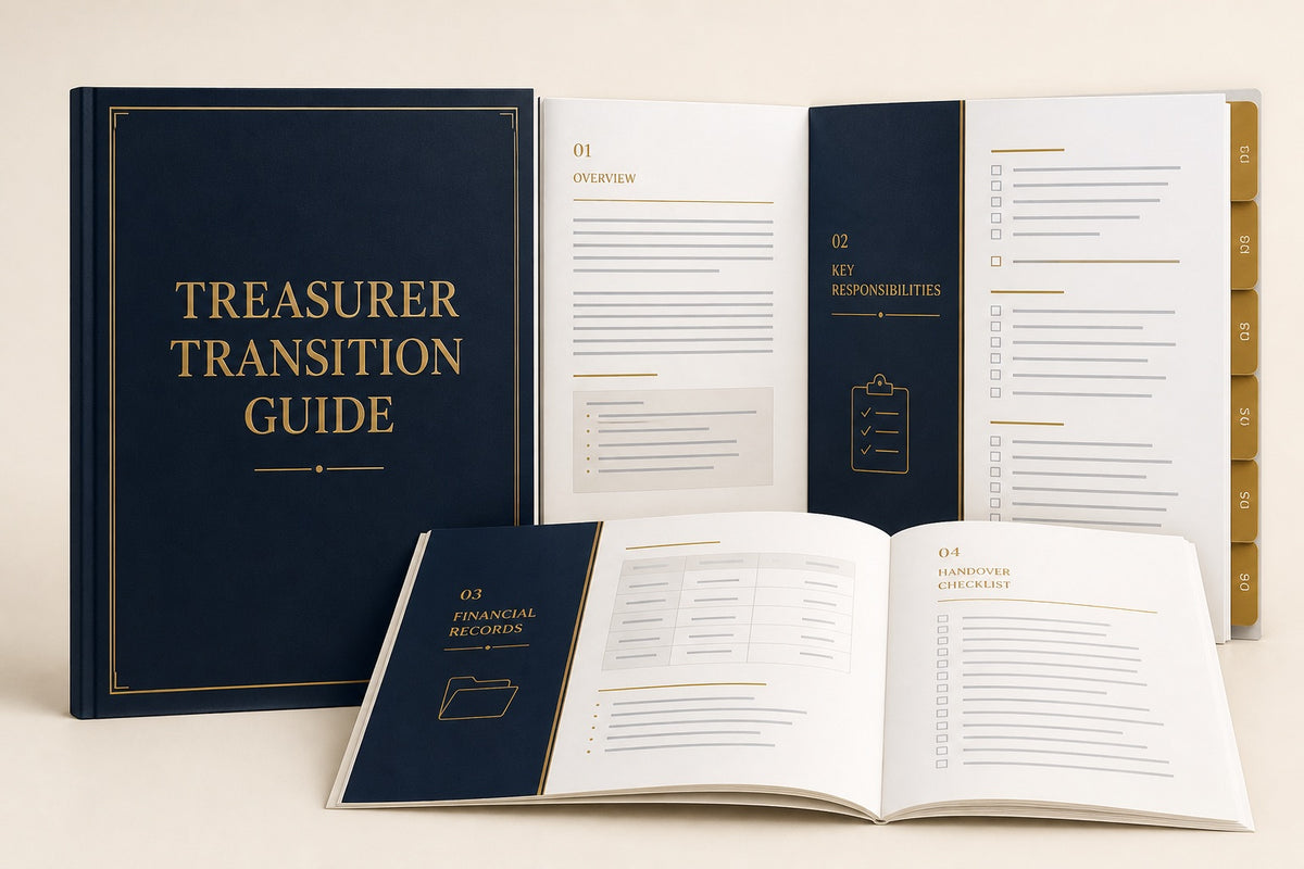Preview of the 97-page Treasurer Transition Guide